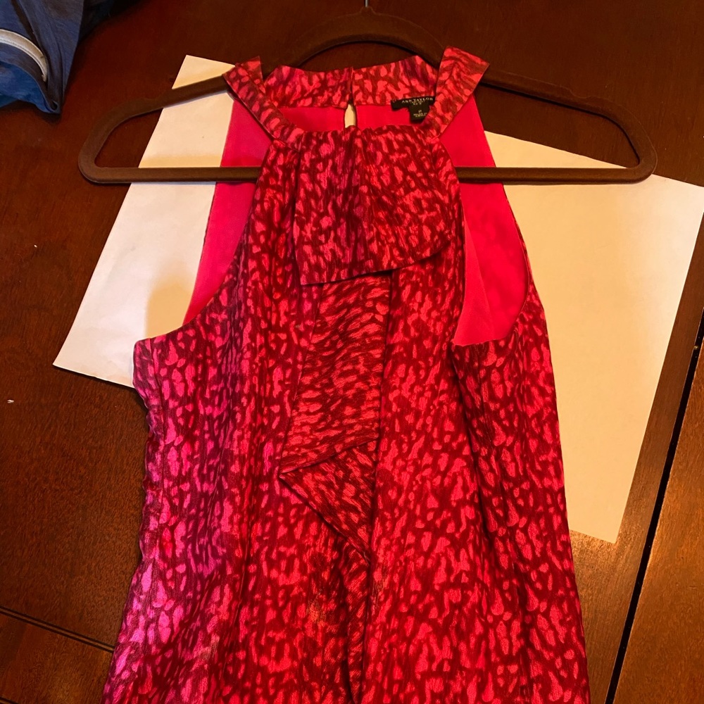 Ann Taylor Pink Sleeveless Blouse